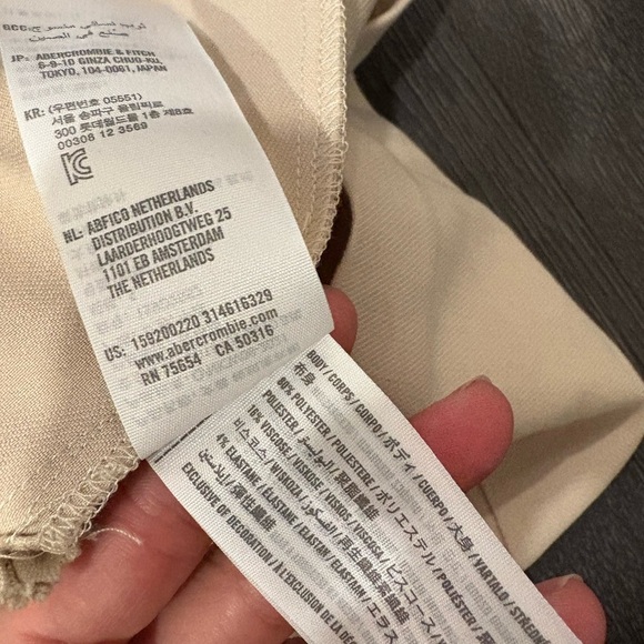 ABERCROMBIE & FITCH sleeveless fitted blazer dress in beige Size small - Picture 8 of 11